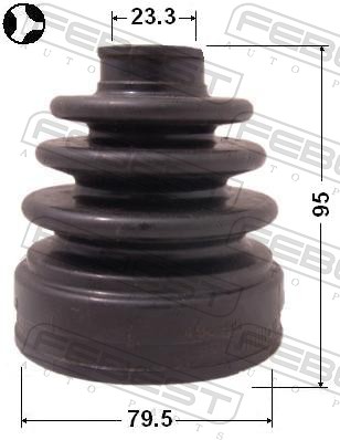Bellow, drive shaft - 0415-CU20 FEBEST