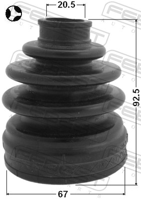 Bellow, drive shaft - 0415-CY2AT FEBEST
