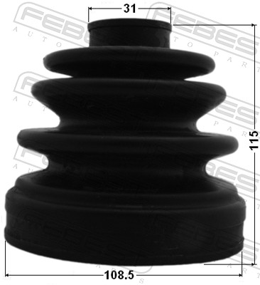 Bellow, drive shaft - 0415-V75RR FEBEST