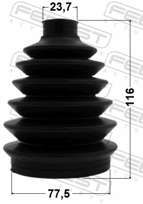Bellow, drive shaft - 0417P-CU2 FEBEST