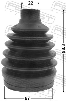 Bellow Set, drive shaft - 0417P-CWRR FEBEST