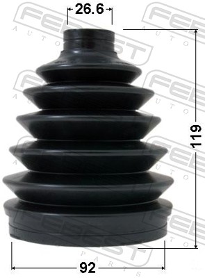 Bellow, drive shaft - 0417P-V75 FEBEST