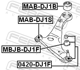Ball Joint - 0420-DJ1F FEBEST