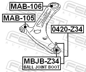 Ball Joint - 0420-Z34 FEBEST