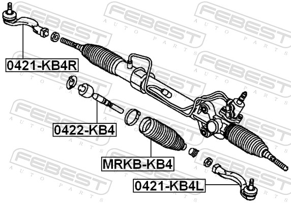 Tie Rod End - 0421-KB4R FEBEST