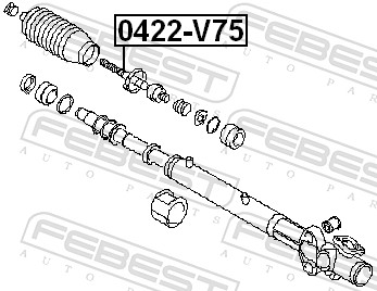 Inner Tie Rod - 0422-V75 FEBEST