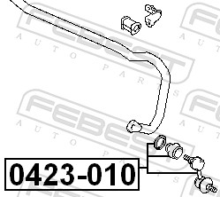 Rod/Strut, stabiliser - 0423-010 FEBEST