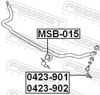 Тяга / стойка, стабилизатор - 0423-902 FEBEST
