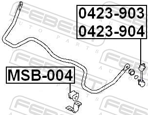 Rod/Strut, stabiliser - 0423-903 FEBEST