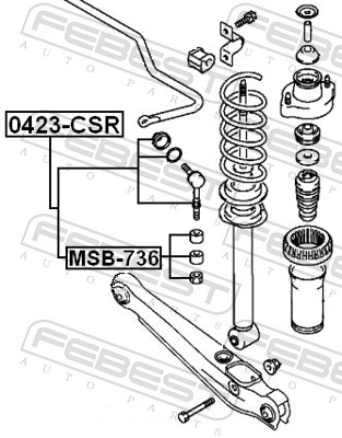 Rod/Strut, stabiliser - 0423-CSR FEBEST
