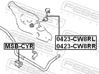 Rod/Strut, stabiliser - 0423-CW8RL FEBEST