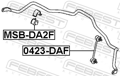 Rod/Strut, stabiliser - 0423-DAF FEBEST