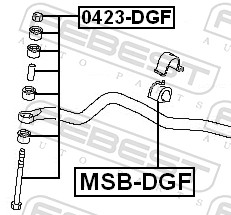 Asta/Puntone, Stabilizzatore - 0423-DGF FEBEST