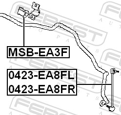 Rod/Strut, stabiliser - 0423-EA8FR FEBEST