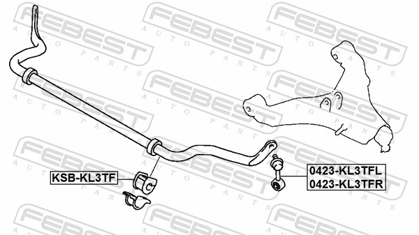 Rod/Strut, stabiliser - 0423-KL3TFR FEBEST