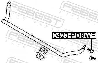 Rod/Strut, stabiliser - 0423-PD8WF FEBEST