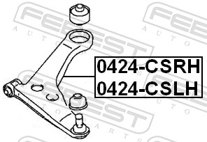 Track Control Arm - 0424-CSRH FEBEST