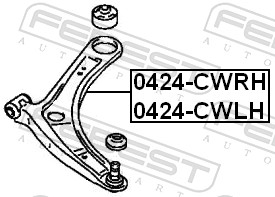 Track Control Arm - 0424-CWRH FEBEST
