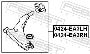 Track Control Arm - 0424-EA3RH FEBEST