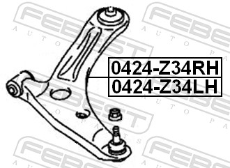 Track Control Arm - 0424-Z34RH FEBEST