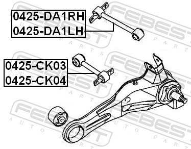 Track Control Arm - 0425-DA1LH FEBEST