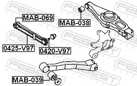 Track Control Arm - 0425-V97 FEBEST