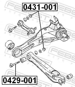 Camber Correction Screw - 0429-001 FEBEST