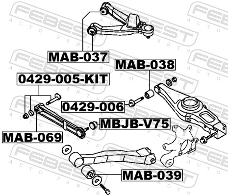 Sturzkorrekturschraubensatz - 0429-005-KIT FEBEST