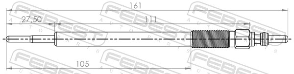 Glow Plug - 04642-002 FEBEST