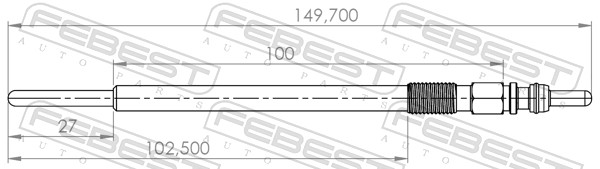 Glow Plug - 04642-004 FEBEST