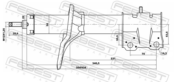Shock Absorber - 04665579F FEBEST
