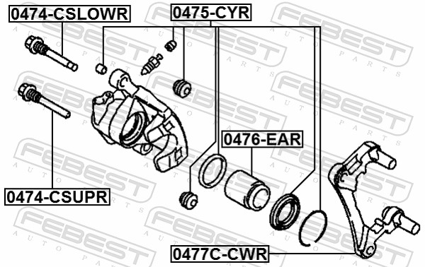 Repair Kit, brake caliper - 0475-CYR FEBEST