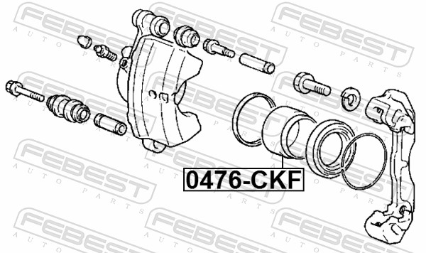 Piston, brake caliper - 0476-CKF FEBEST