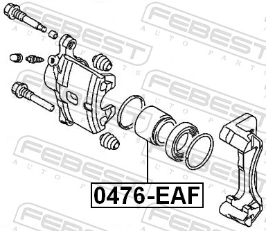 Pistone, Pinza freno - 0476-EAF FEBEST
