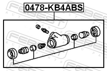 Wheel Brake Cylinder - 0478-KB4ABS FEBEST