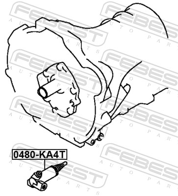 Slave Cylinder, clutch - 0480-KA4T FEBEST