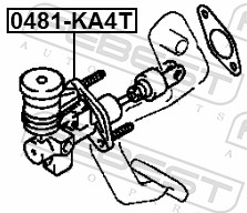 Master Cylinder, clutch - 0481-KA4T FEBEST