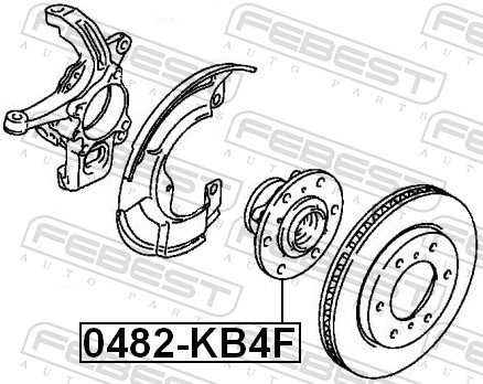 Wheel Hub - 0482-KB4F FEBEST