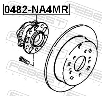 Wheel Hub - 0482-NA4MR FEBEST