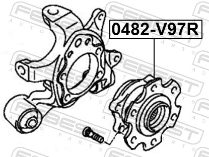 Wheel Hub - 0482-V97R FEBEST