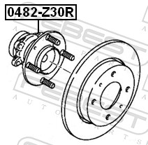 Wheel Hub - 0482-Z30R FEBEST