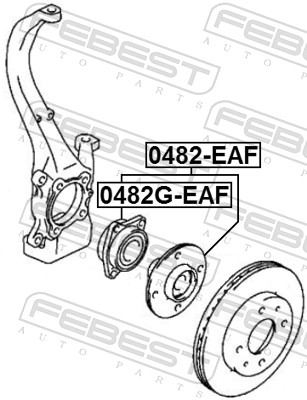 Ступица колеса - 0482G-EAF FEBEST