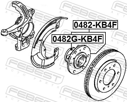 Wheel Hub - 0482G-KB4F FEBEST