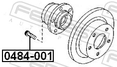 Wheel Stud - 0484-001 FEBEST