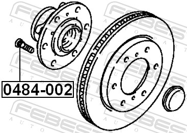 Wheel Stud - 0484-002 FEBEST
