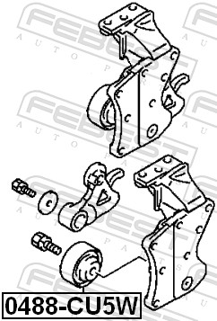 Deflection/Guide Pulley, V-ribbed belt - 0488-CU5W FEBEST