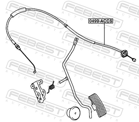Accelerator Cable - 0499-ACCS FEBEST