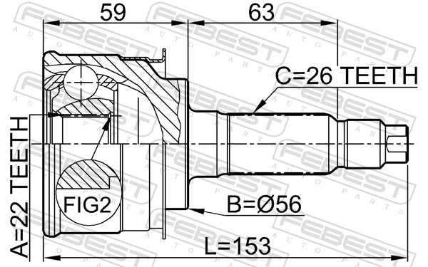 Joint Kit, drive shaft - 0510-009 FEBEST