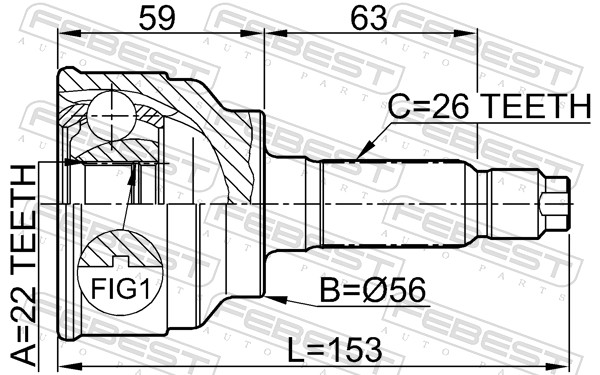 Joint Kit, drive shaft - 0510-024 FEBEST
