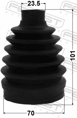 Bellow Set, drive shaft - 0517P-M2 FEBEST